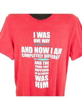 The Chosen T Shirt Mens Size Large Red Christian TV Show I Am Different